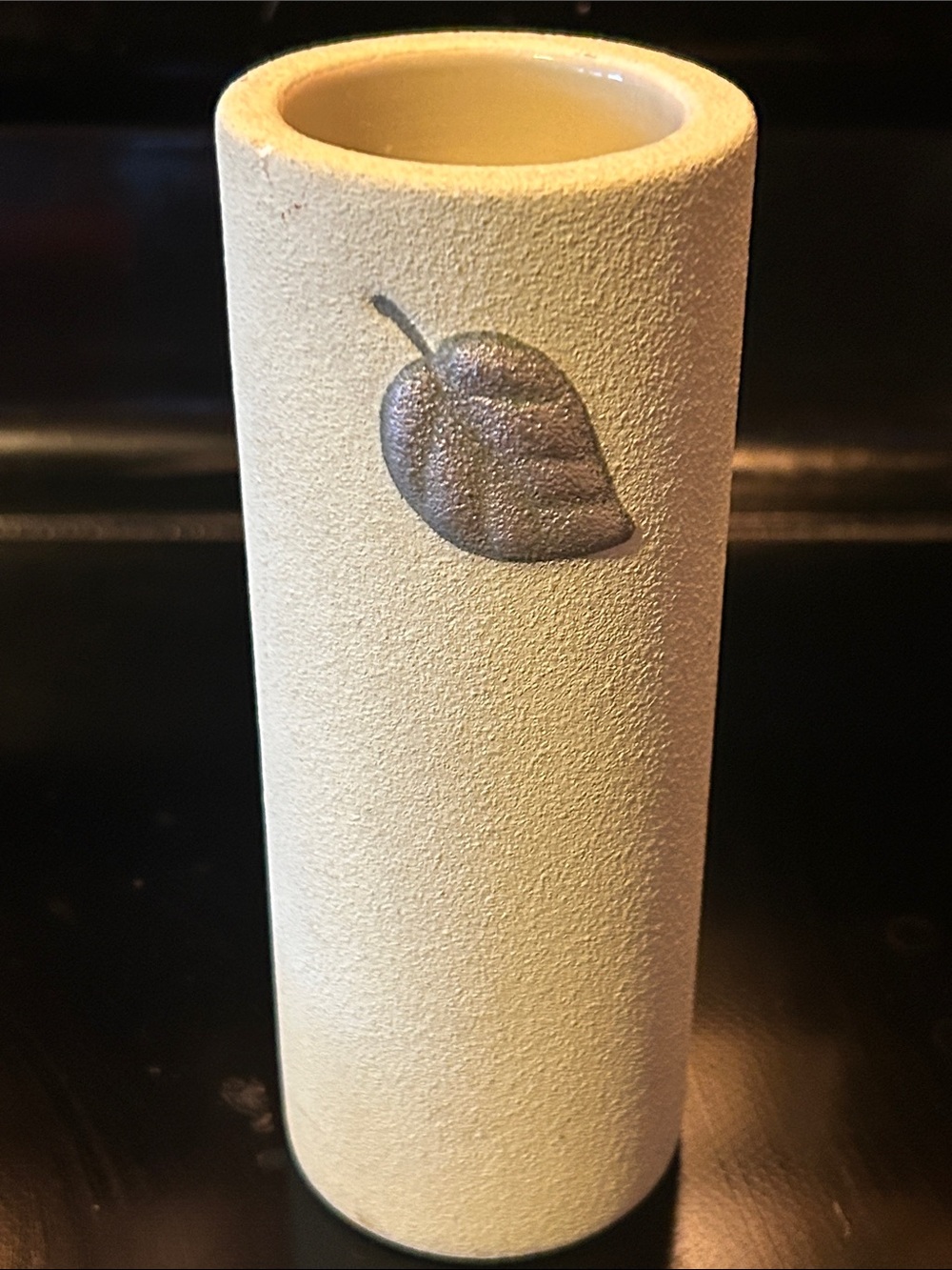 Party Lite Lavender Taper Candle in Cream Ceramic Holder 6.5” Tall - Picture 3 of 7